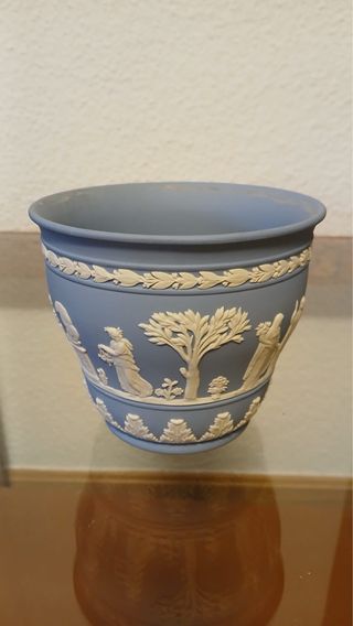 Macetero Wedgwood Jasperware Azul