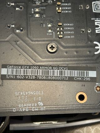 Tarjeta Gráfica MSI GeForce GTX 1060 Armor