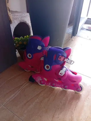 Patines Oxelo niña rosas y morados