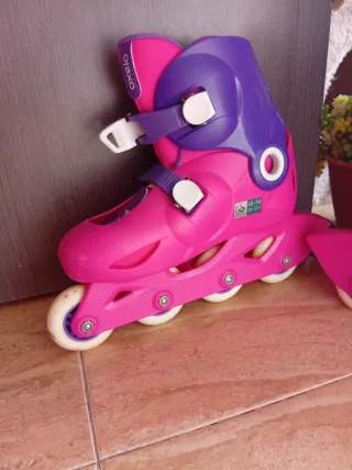 Patines Oxelo niña rosas y morados