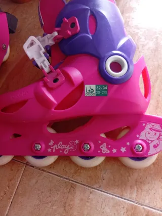Patines Oxelo niña rosas y morados