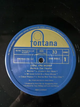 Vinilo Love and Money - Dogs in the traffic