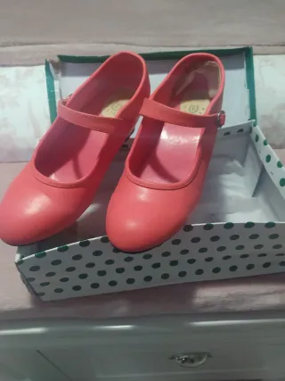 Zapatos Flamenco Tacon Correa Hebilla