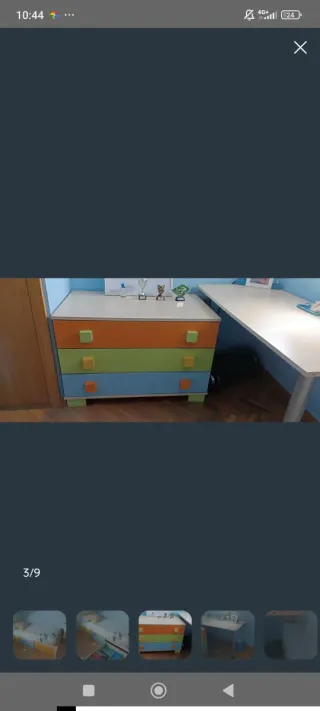 Cómoda de cajones infantil