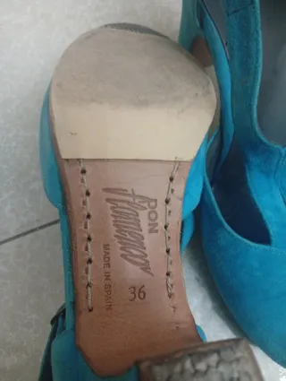 Scarpe flamenco turchesi