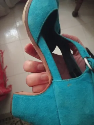 Scarpe flamenco turchesi