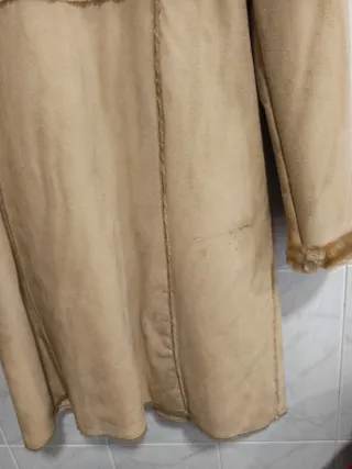Abrigo ante mujer beige,