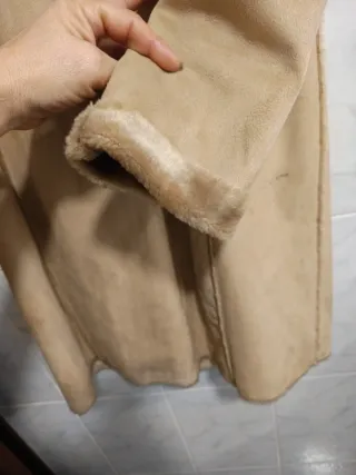 Abrigo ante mujer beige,