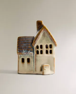 Zara Home ADORNO PORCELANA CASITA LUZ Nuevo