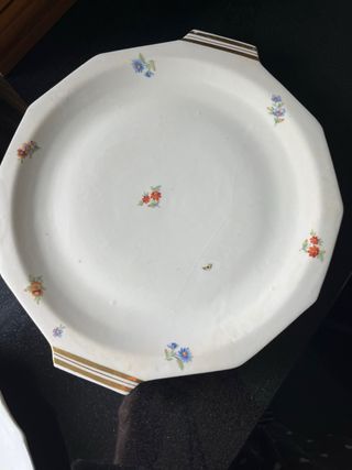 Piatti di porcellana antichi con fiori