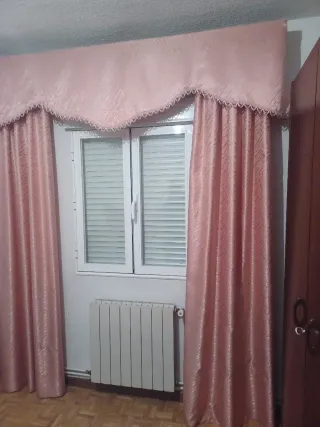 Cortinas rosas habitación principal