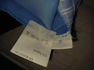 Traje de flamenca lunares azul y marrón