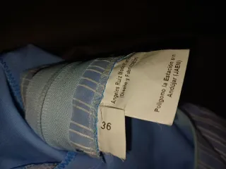 Traje de flamenca lunares azul y marrón