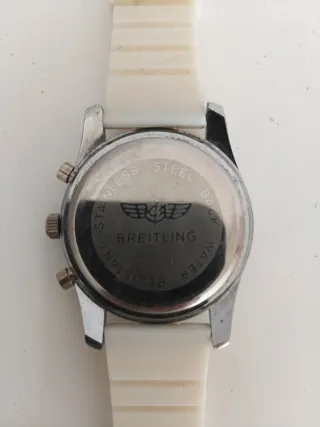 Reloj Breitling Caucho Blanco Plata