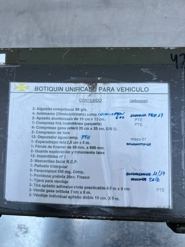 Botiquín militar español