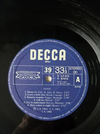 Vinilo Lulu y Tommy Steele