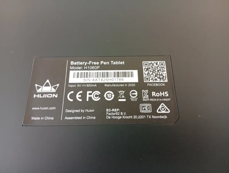 Tableta Gráfica Huion Inspiroy H1060P afbeelding 6