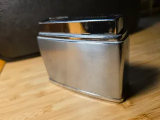 Mechero Mesa butano Fisher Antiguo Cromado