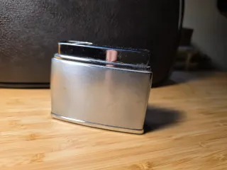 Mechero Mesa butano Fisher Antiguo Cromado