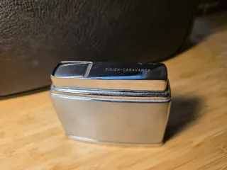 Mechero Mesa butano Fisher Antiguo Cromado