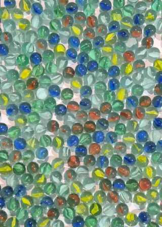 500 biglie di vetro 1.6cm vintage anni 70 80 90