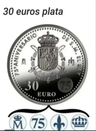 Moneda 30 Aniversario Juan Carlos I