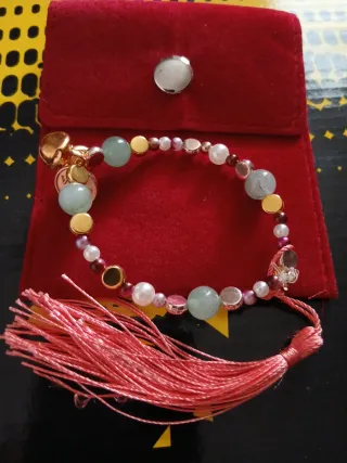 Pulsera Virgo Aventurina y Perlas