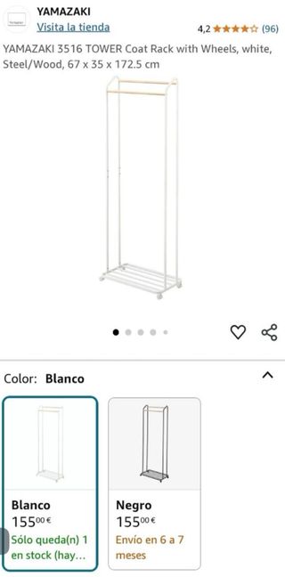 Perchero Yamazaki con ruedas