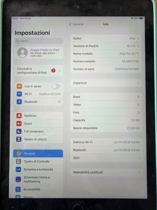 iPad Pro 9,7” 32GB+ Apple Pencil (1ª gen)+custodia