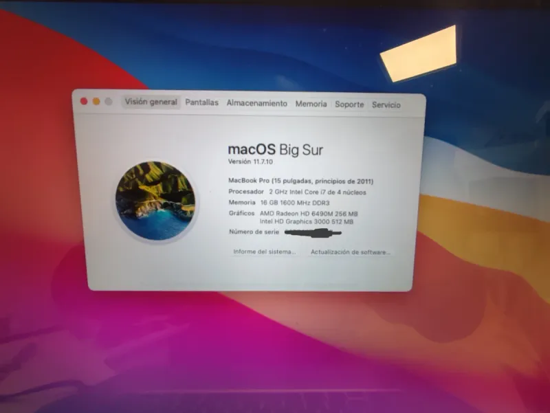 MacBook Pro 2011 16GB RAM SSD 500GB afbeelding 2