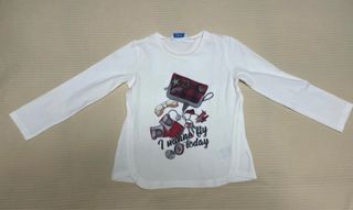 Camiseta niña manga larga estampada