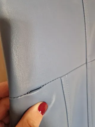 Vestido Sfera Polipiel Azul Talla L