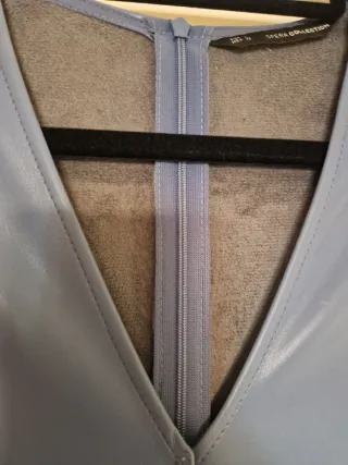 Vestido Sfera Polipiel Azul Talla L