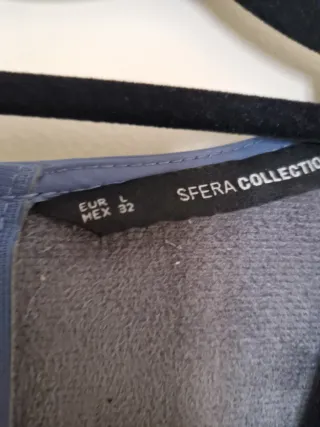 Vestido Sfera Polipiel Azul Talla L