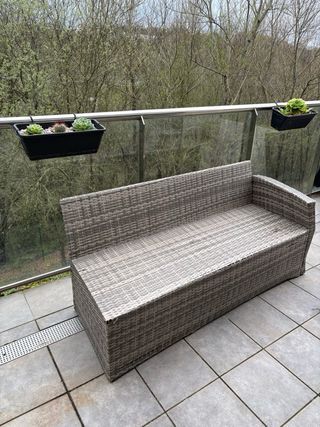 Sofá de terraza ratán