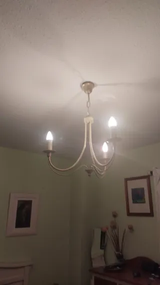 Lámpara de techo 3 brazos bronce