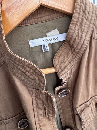 Chaqueta Zara Militar Verde Talla S