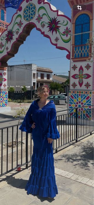 Vestido de flamenca azul