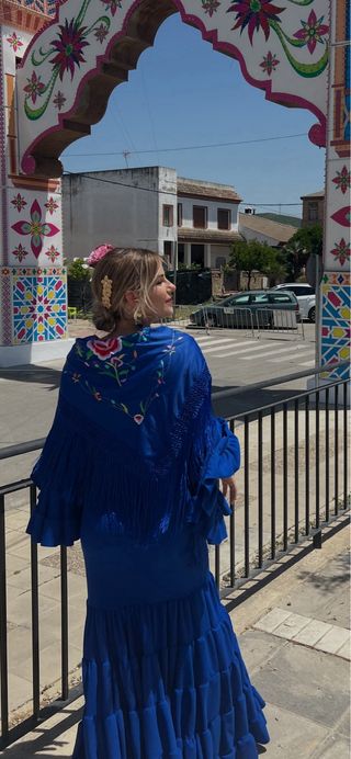 Vestido de flamenca azul