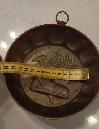 Set 3 piatti vintage in rame anni ’70