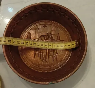 Set 3 piatti vintage in rame anni ’70