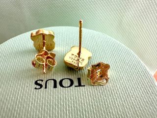 Pendientes Tous Nuevos Oso Ónix Baño Oro