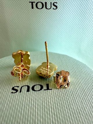 Pendientes Tous Nuevos Oso Ónix Baño Oro