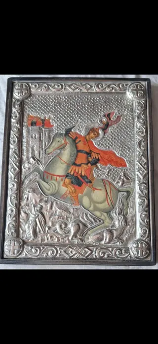 Lote de iconos religiosos de plata