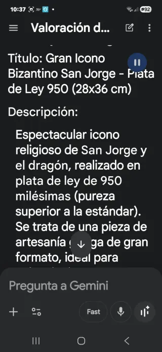 Lote de iconos religiosos de plata