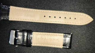 Correa de piel SEA-GULL 20mm negra