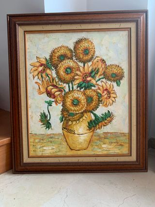 Cuadro Óleo Girasoles Vincent