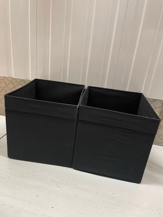 Cajas de tela IKEA KALLAX negras (9 unidades)