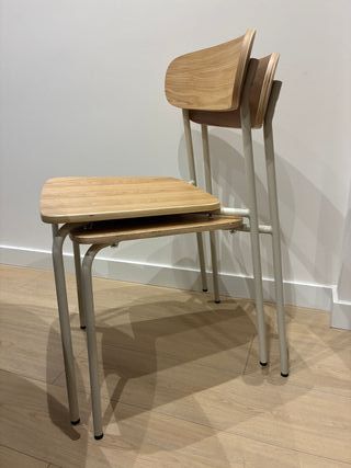 Pack 2 Sillas Sklum Madera y Metal