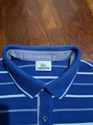 Polo Lacoste Blu/Bianco Tg. XXL